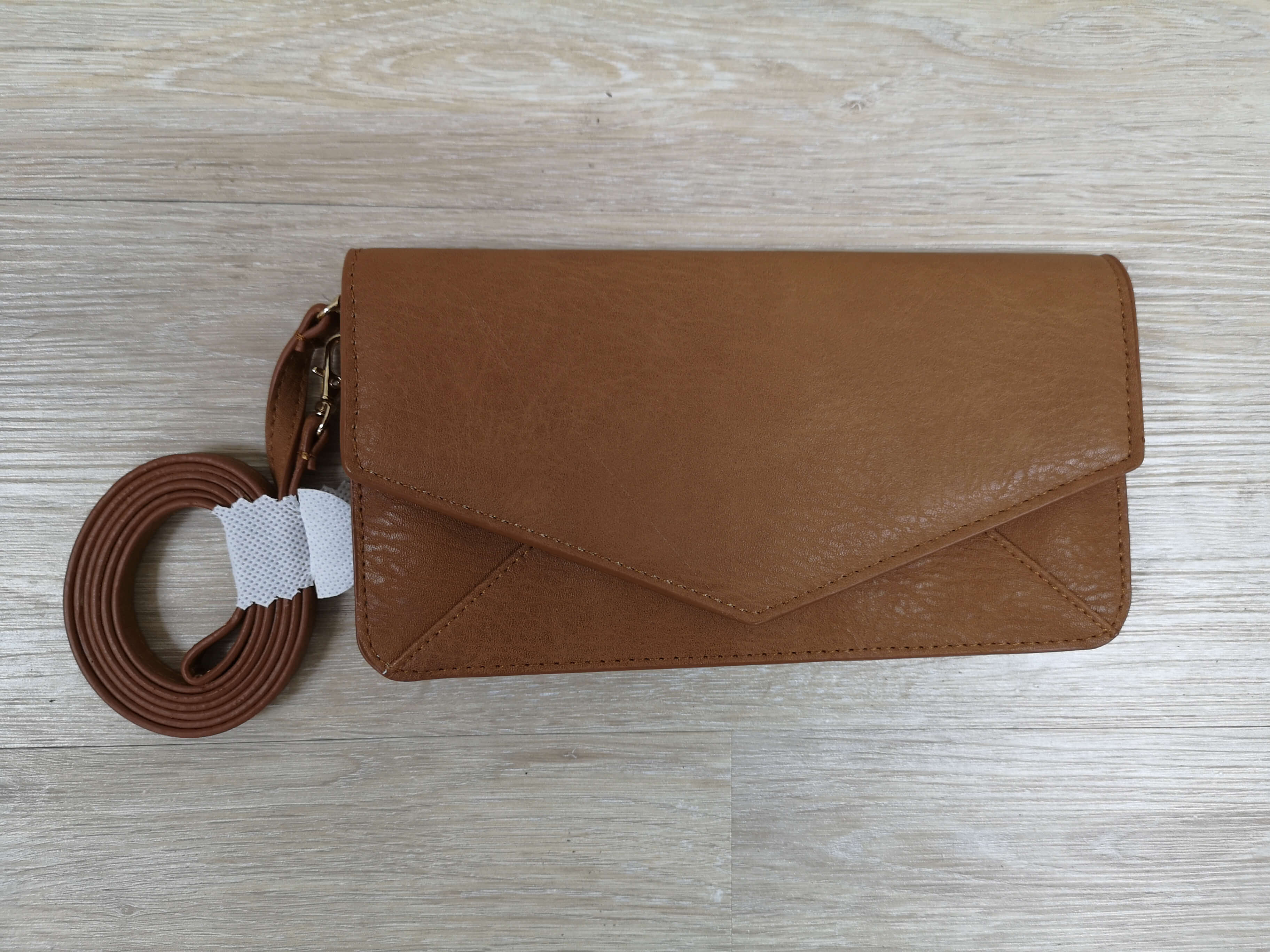 綠創館 - 信封型斜孭小袋 (啡)